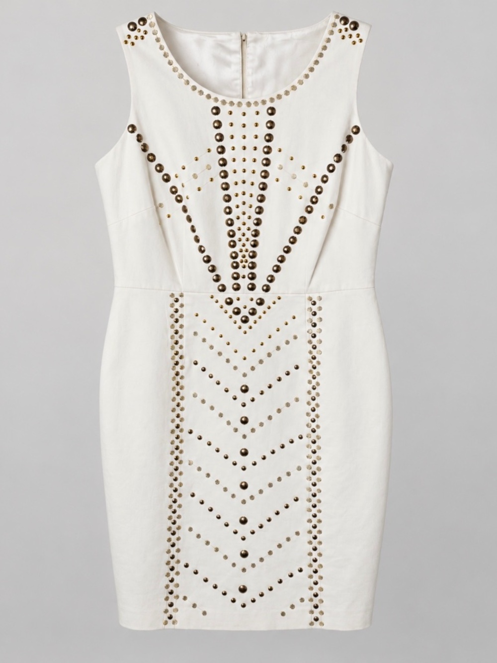 Per Una Speziale Ivory Gold Embellished Sheath Occasion Dress NWT UK 16
